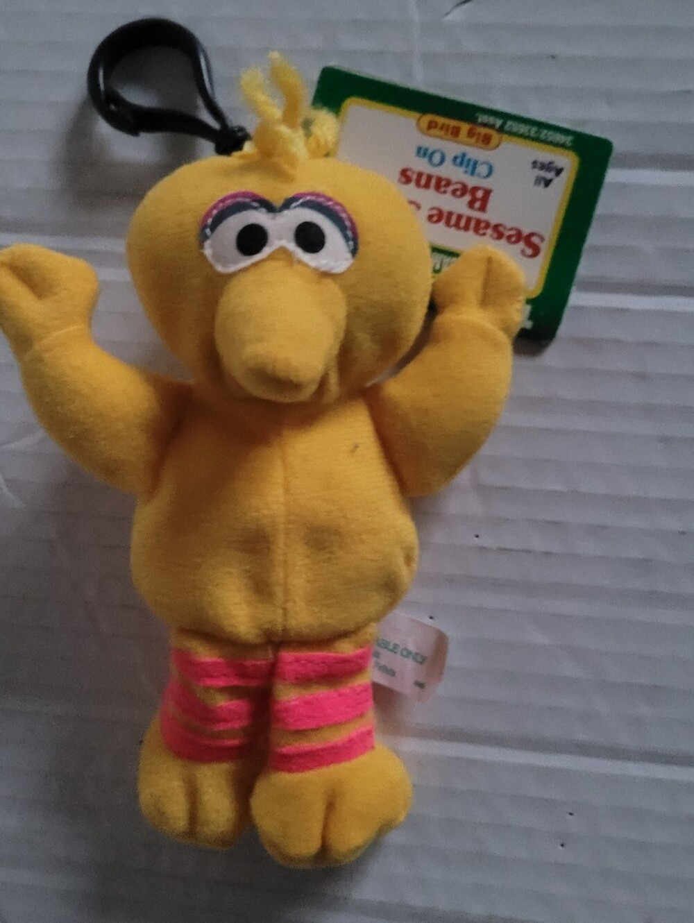 Tyco Sesame Street Big Bird Plush Clip-On - Yellow
